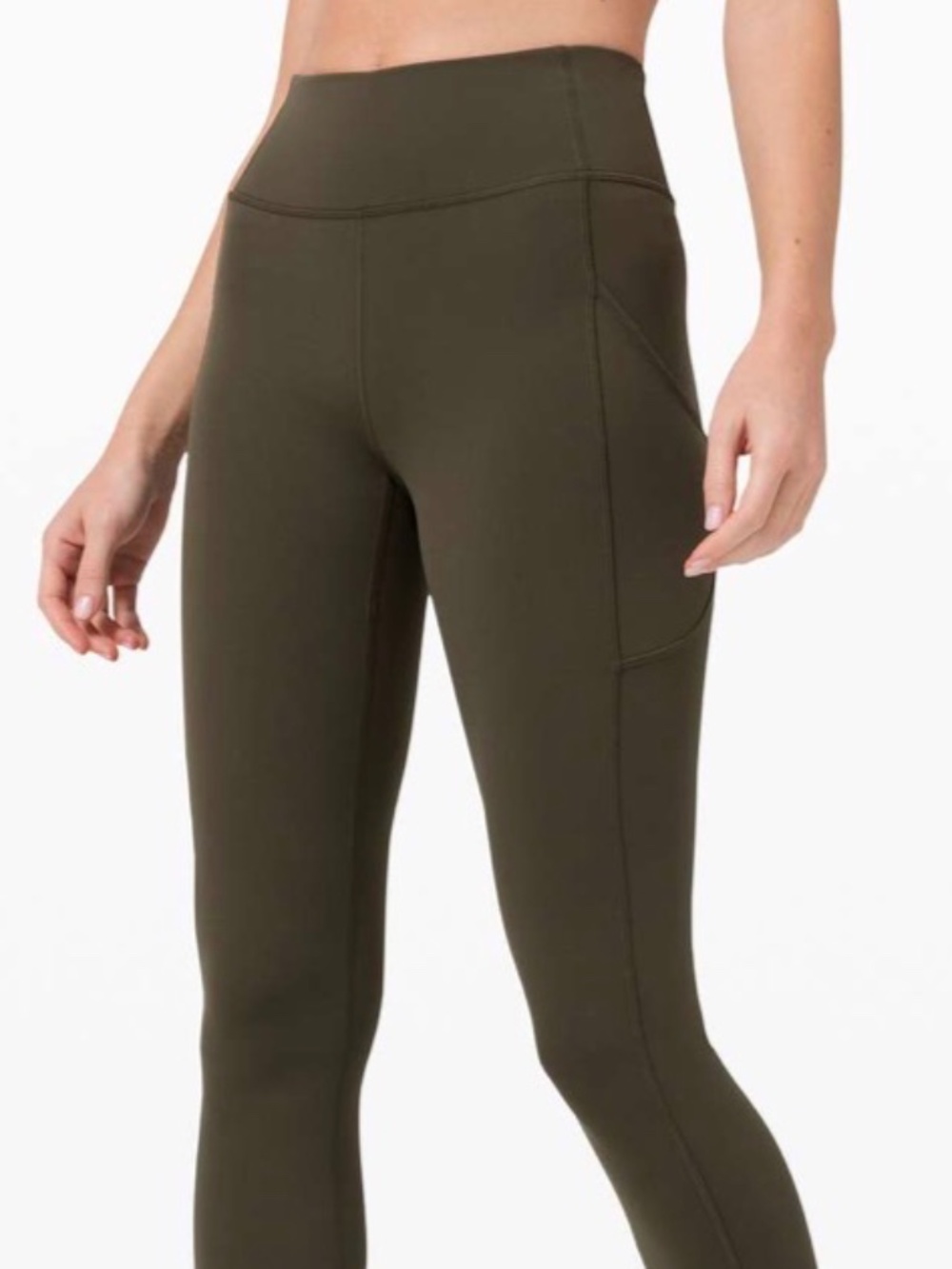 💐NWT💐  Lululemon Invigorate HR Tight 25” Dark Olive - size 4